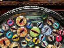 Load image into Gallery viewer, Dragon Eye Glass Magnet – Fantasy Fridge Magnet (Single or Set of Three)