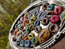 Load image into Gallery viewer, Dragon Eye Glass Magnet – Fantasy Fridge Magnet (Single or Set of Three)