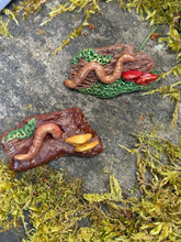Load image into Gallery viewer, Wiggler in a Stump — Handmade Sculptural Brooch