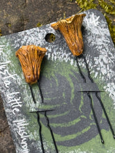 Load image into Gallery viewer, Handmade Mushroom Hair Pins: Goblincore pair