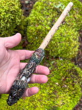 Load image into Gallery viewer, Enchanted Morel Mushroom Wand | 13” Magic Wand with Quartz & Jasper