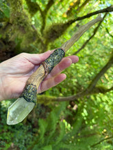 Load image into Gallery viewer, Quartz Crystal Wands – Handcrafted from River wood