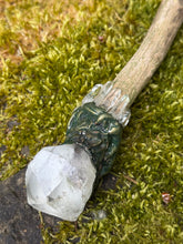 Load image into Gallery viewer, Quartz Crystal Wands – Handcrafted from River wood
