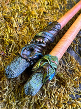 Load image into Gallery viewer, Enchanted Peacock Crystal Hair Stick