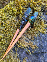 Load image into Gallery viewer, Enchanted Peacock Crystal Hair Stick