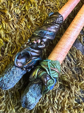 Load image into Gallery viewer, Enchanted Peacock Crystal Hair Stick