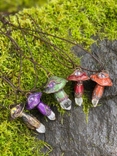 Load image into Gallery viewer, Crystal Mushroom Peeper pendants