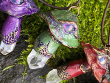 Load image into Gallery viewer, Crystal Mushroom Peeper pendants