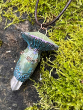 Load image into Gallery viewer, Crystal Mushroom Charm – Witchy &amp; Cottagecore Pendant
