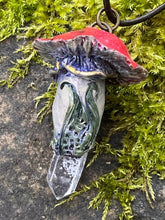 Load image into Gallery viewer, Crystal Mushroom Charm – Witchy &amp; Cottagecore Pendant
