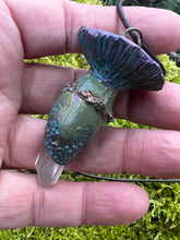 Load image into Gallery viewer, Crystal Mushroom Charm – Witchy &amp; Cottagecore Pendant
