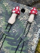 Load image into Gallery viewer, Handmade Mushroom Hair Pins: Goblincore pair
