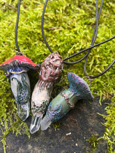 Load image into Gallery viewer, Crystal Mushroom Charm – Witchy &amp; Cottagecore Pendant
