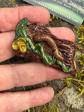 Load image into Gallery viewer, Wiggler in a Stump — Handmade Sculptural Brooch

