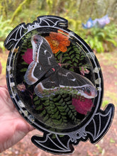 Load image into Gallery viewer, Enchanted Forest Guardian Tray – Fern, Aventurine &amp; Silk Moth Resin Dish
