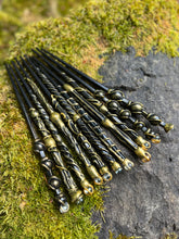 Load image into Gallery viewer, Black and Gold Magic Wands
