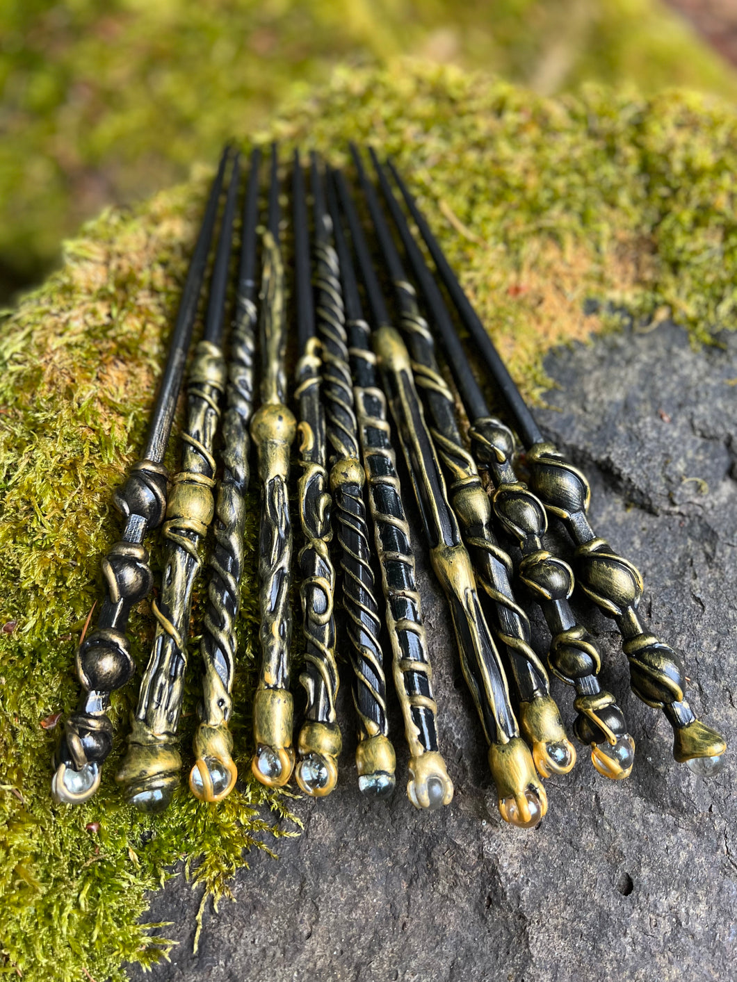 Black and Gold Magic Wands